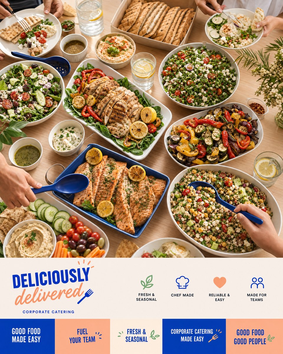 Family-sized meal trays ready to share